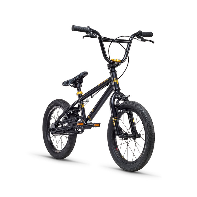 Detský BMX bicykel XtriX mini 16 čierny/zlatý
