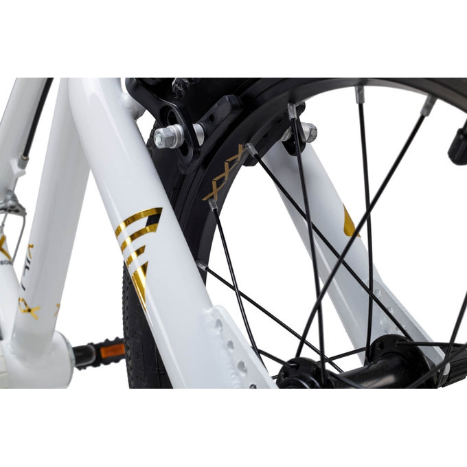 Detský BMX bicykel XtriX mini 16 biely/zlatý