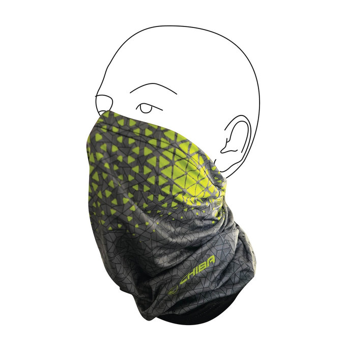 Multifunkčná šatka šedo/neónová