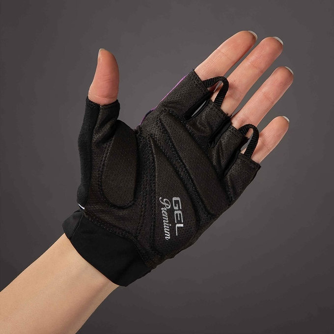 Cyklistické rukavice pre ženy Lady Gel Premium fialové