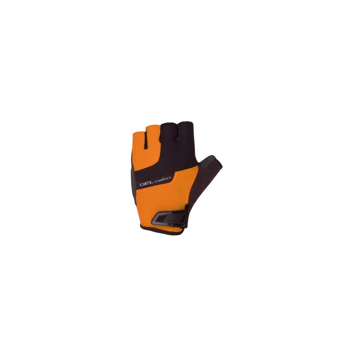 Cyklistické rukavice pre dospelých Gel Comfort čierna/oranžová