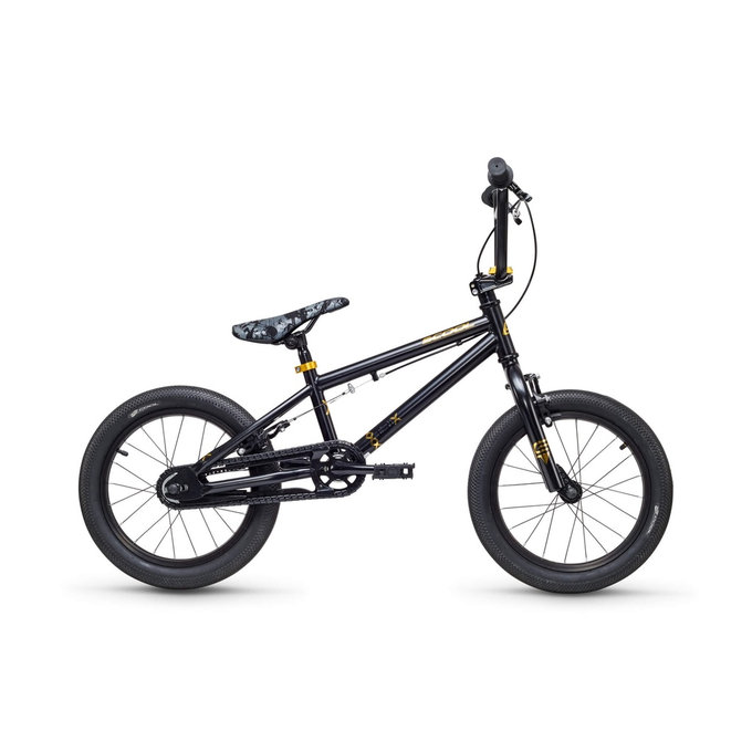 Detský BMX bicykel XtriX mini 16 čierny/zlatý